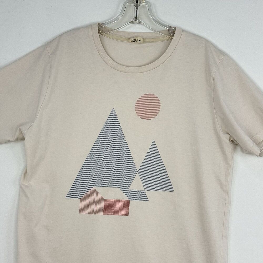 Moncat Typographia Women’s Graphic T-Shirt Size M Beige Organic Cotton - Picture 10 of 16